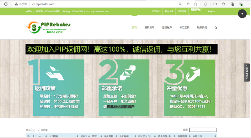 Trang web chính thức của PIPRebates.com