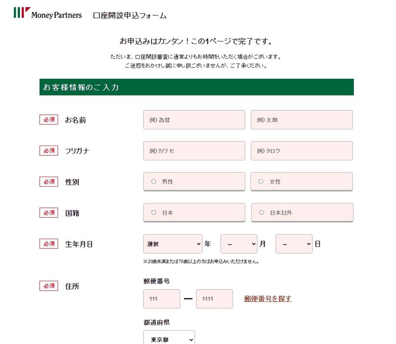 MONEY PARTNERS账户注册3