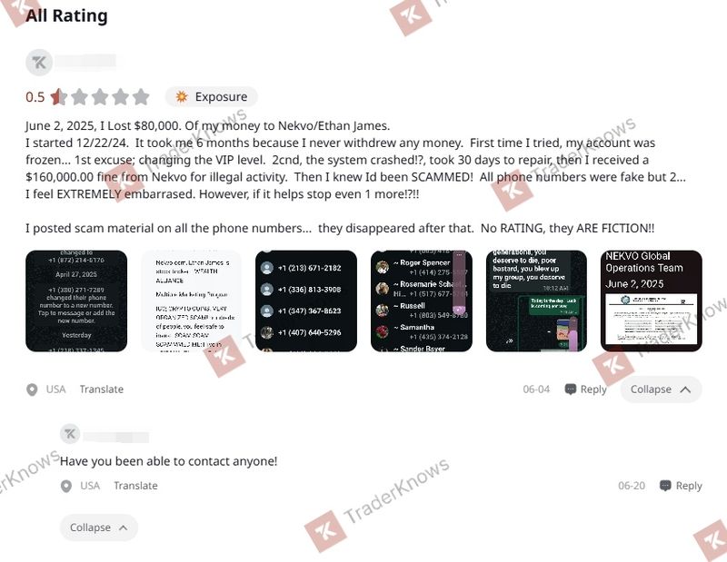 Real testimonial from a TraderKnows US user