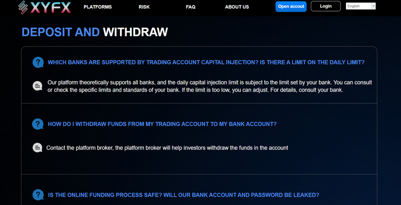 DEPOSIT AND WITHDRAW