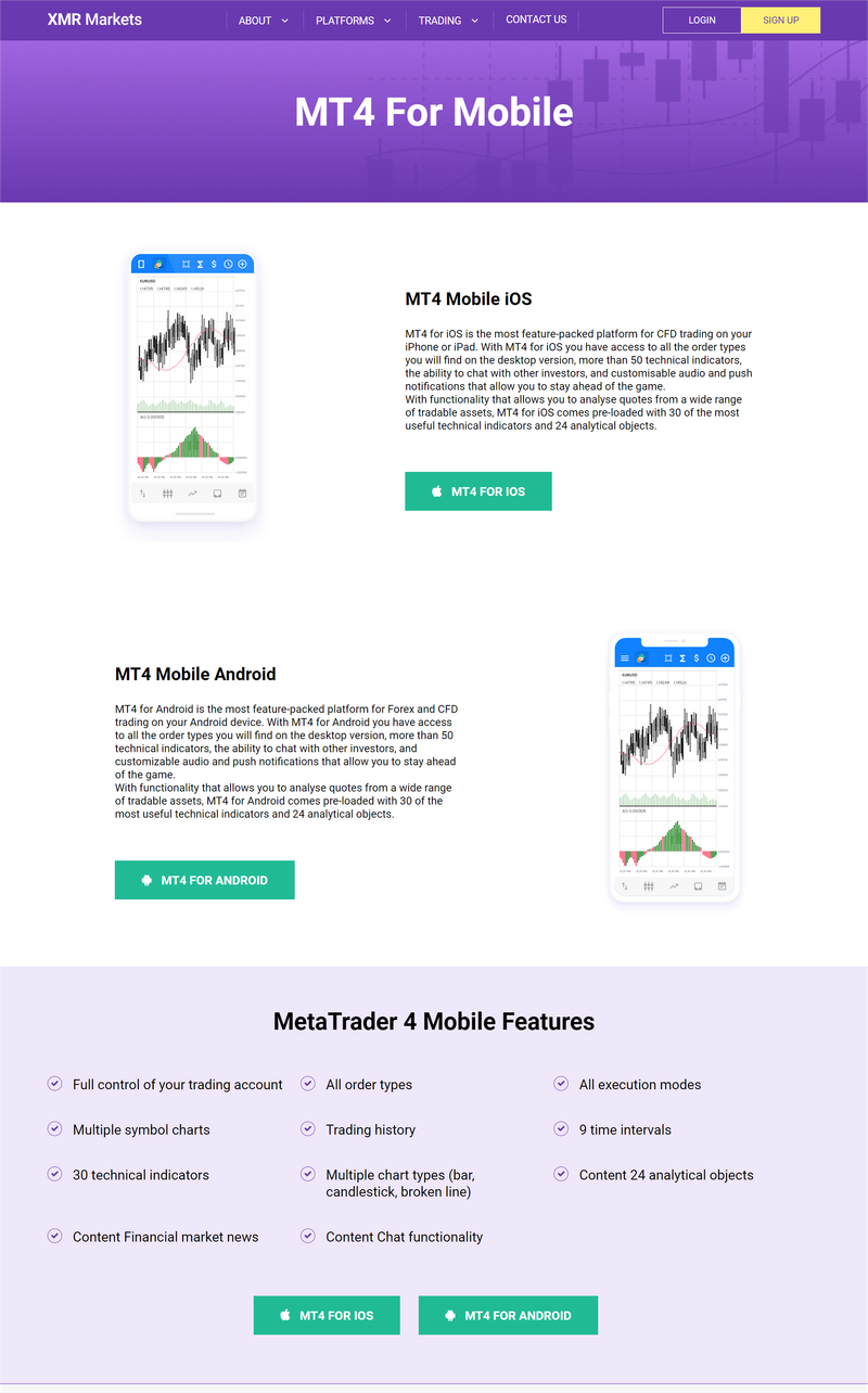 XMR Markets提供的交易软件