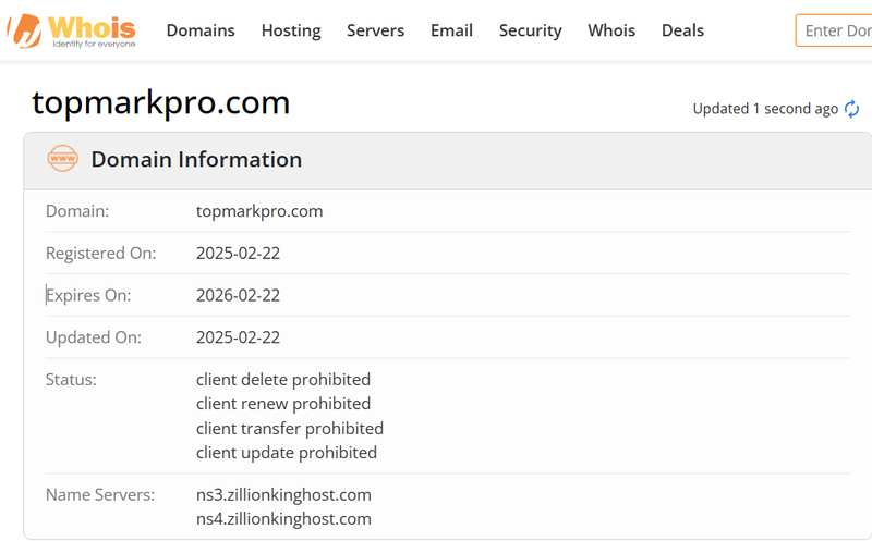 ผลการค้นหา Whois