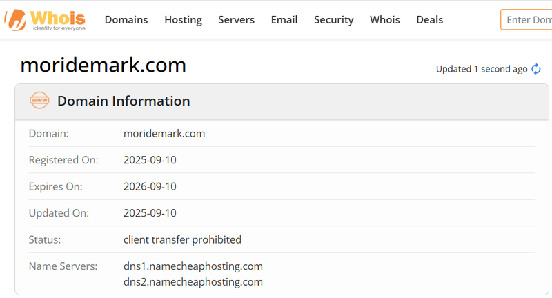 Whois Query Result