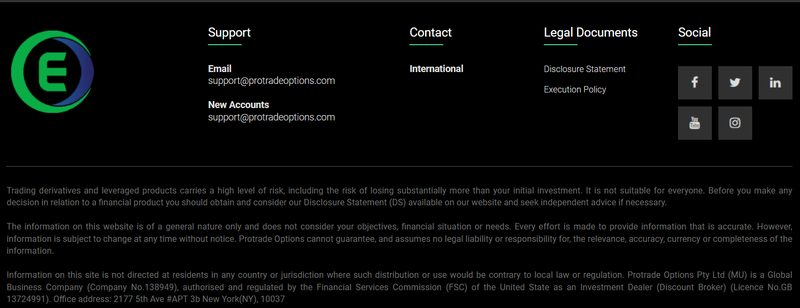 Protrade Options