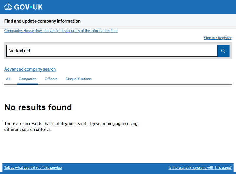Companies House Query Result