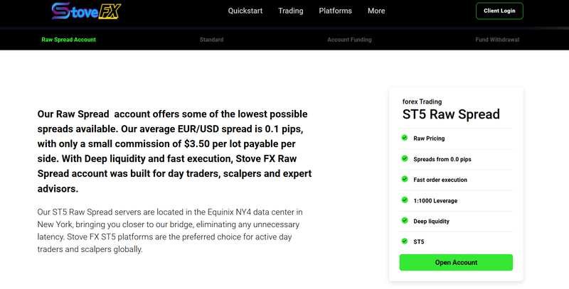 Raw Spread Account