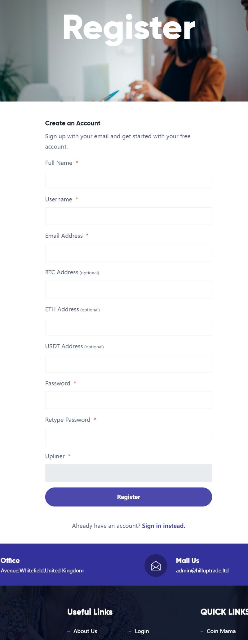 register of Hillup-trade
