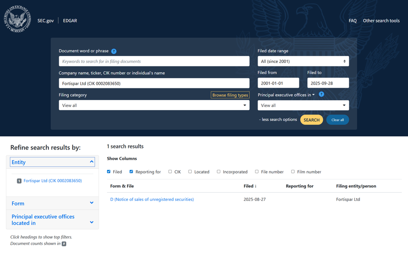SEC Query Result