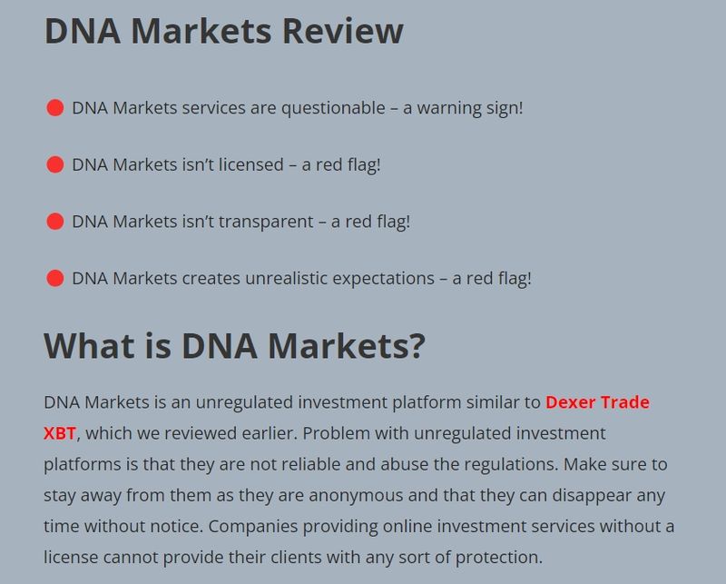 Public Sentiment on DNA Markets 1