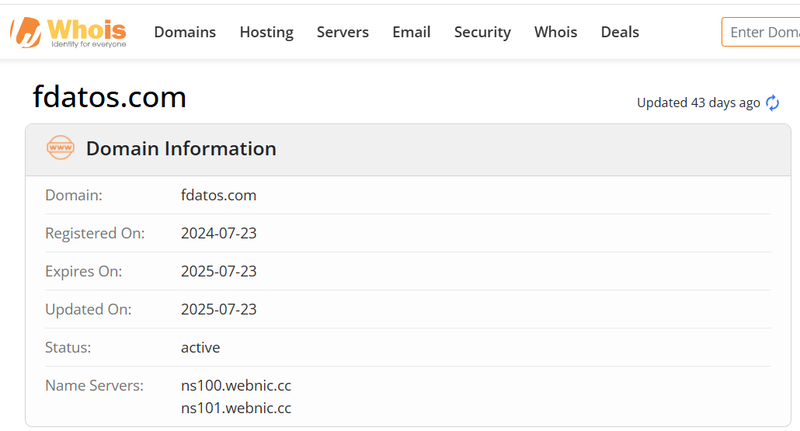 Whois Query Result