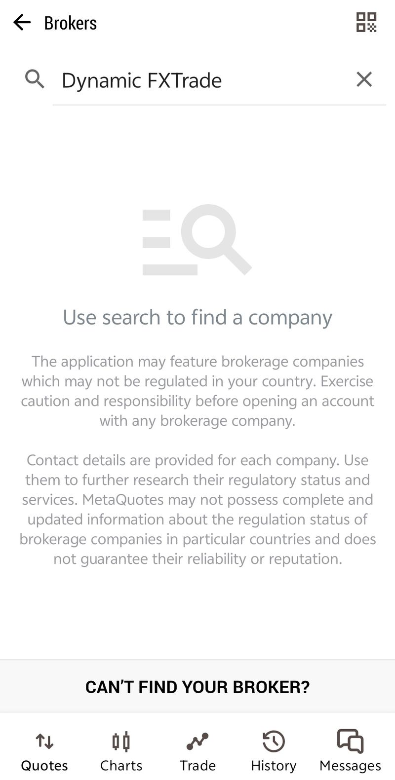 MT5 Query Result