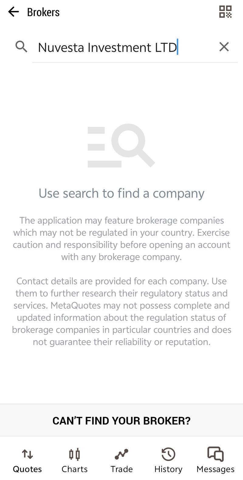 MT5 Query Result