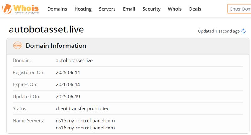Whois Query Result