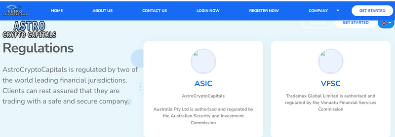 ASIC和VFSC的监管授权信息