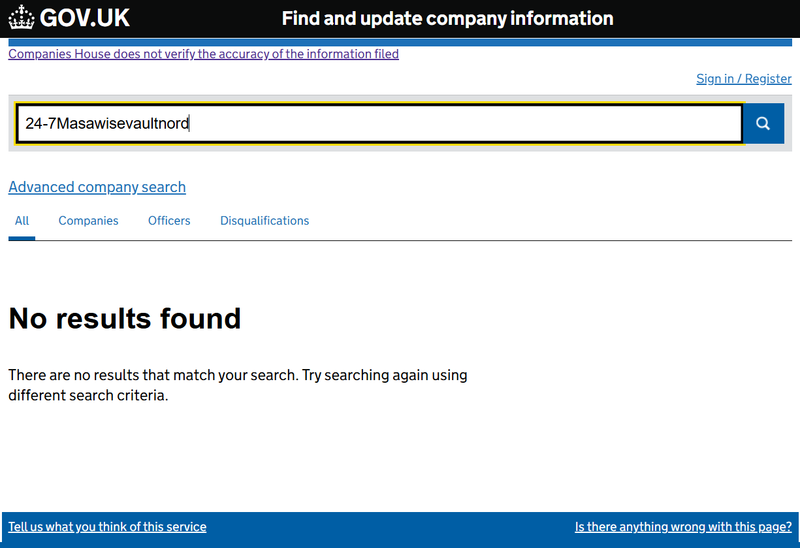 Companies House Query Result