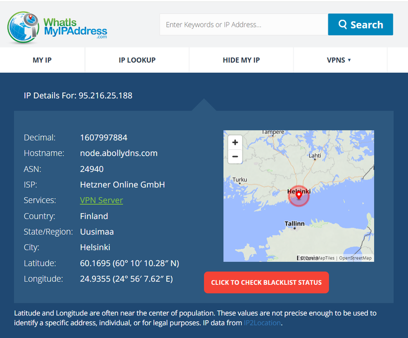 What Is My IP Address Query Result